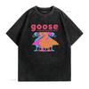 Goose The Band Футболка новая с коротким рукавом горячий подарок хэллоуин винтаж Слегка выстиранная Унисекс мода Удобная с принтом Повседневная