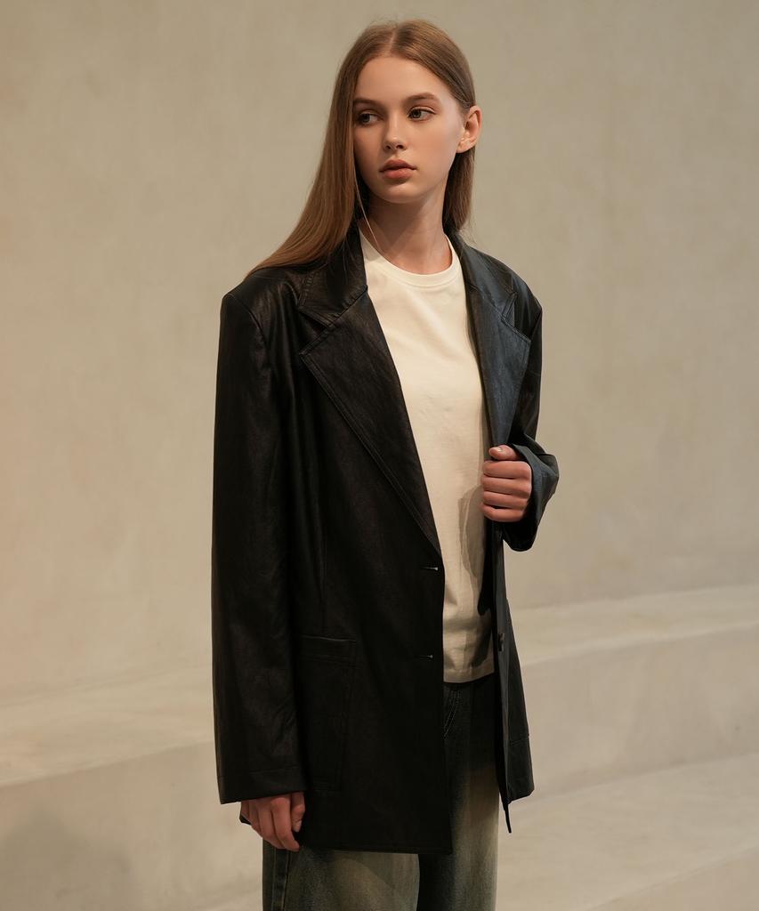 Waarforwoman Leather Pocket Jacket Single