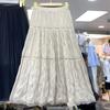 2025 новый модный дизайн кружева универсальная и тонкая средняя и длинная свободная юбка с высокой талией большая юбка-качели