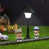 1Pc Creative Resin Street Lamp Model Garden Dollhouse Miniature Landscape Decor
