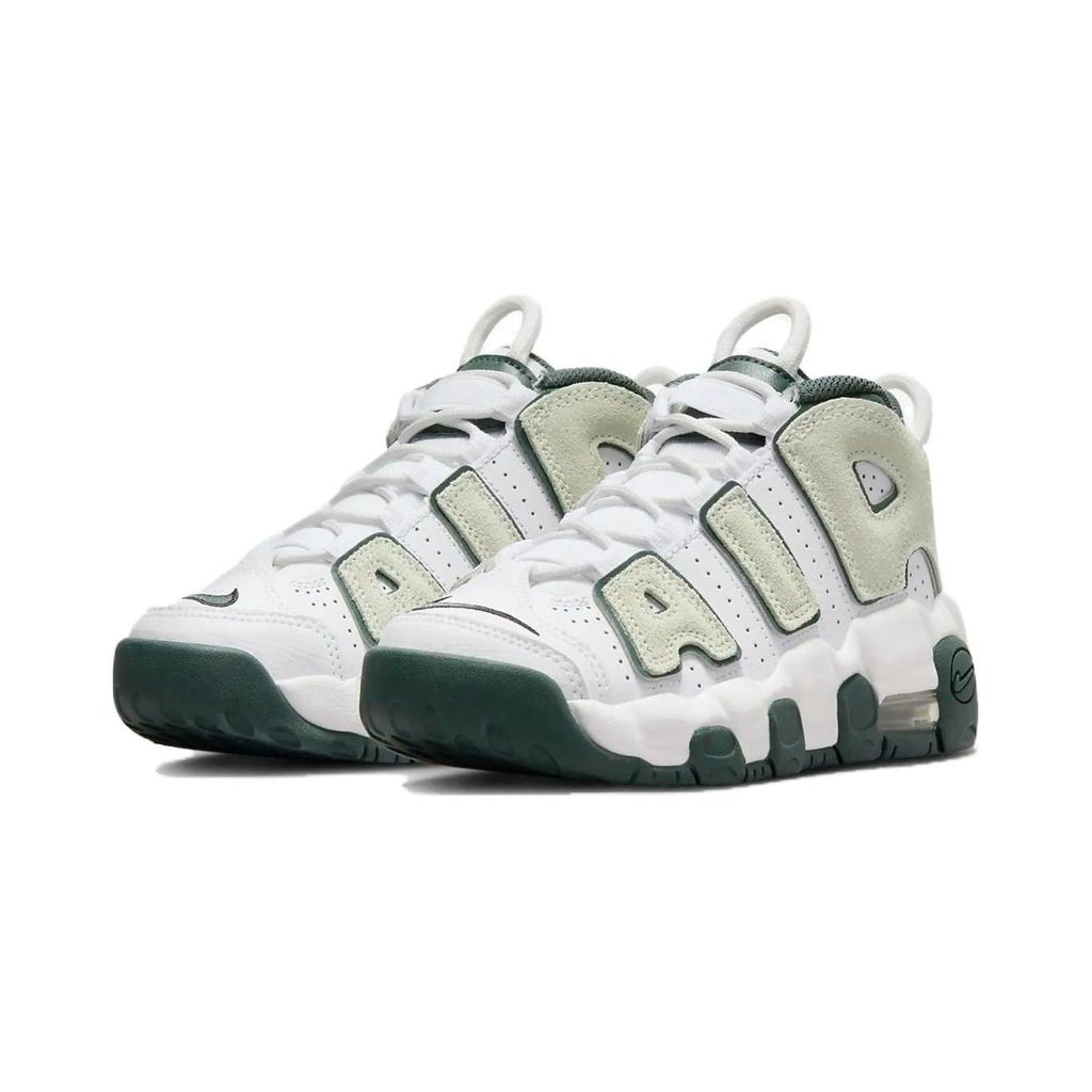 Nike Кроссовки Air More Uptempo PS White Vintage Green детские Summit-White Sea-Glass FQ1937-100