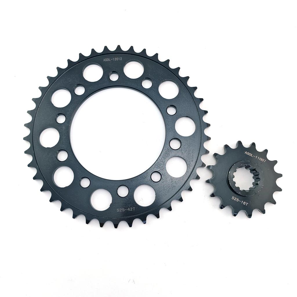 Suitable for Honda CB650F 2015-2023 large and small tooth sprocket set chain crank modification 525-42T