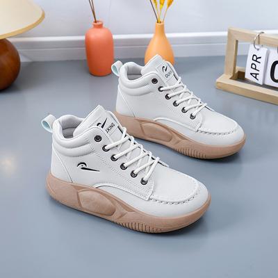 Осенние новые туфли Shake на платформе, универсальные стильные женские туфли, высокие белые туфли, повседневные женские туфли в стиле ретро Q229