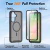 PET Screen Protector Skin Feel Matte Magnetic Phone Case For Samsung Galaxy A16 A26 A36 A56 A17 A37 A57 5G Translucent Cover