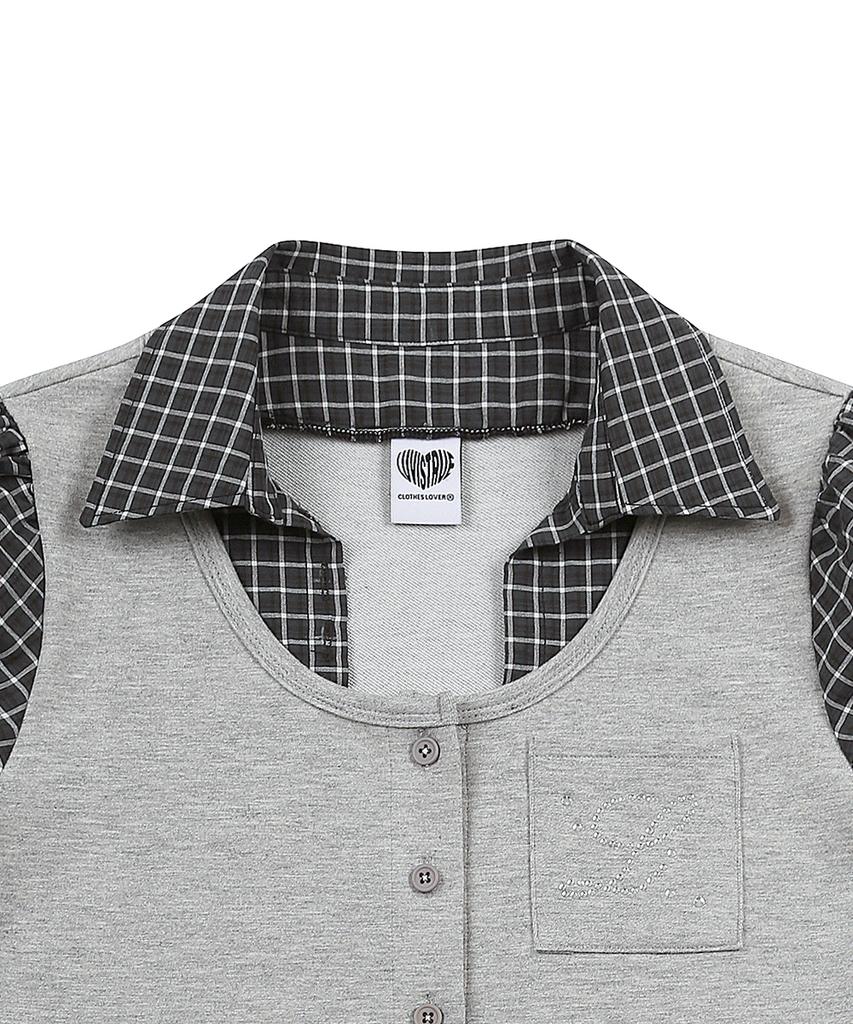 LUVISTRUE Sy Layered Blouse(Gray)