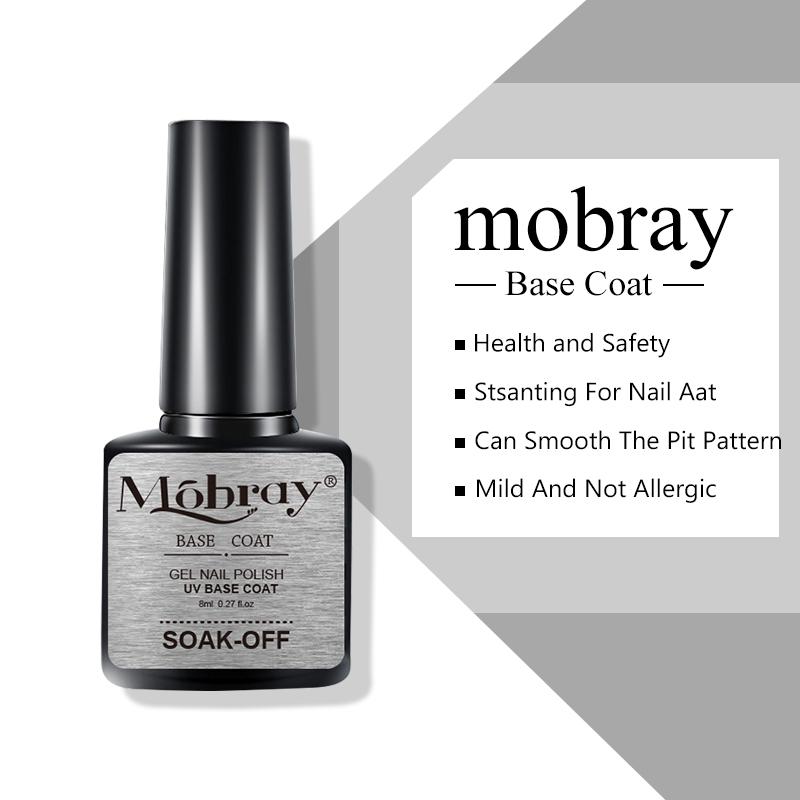 Mobray 7,5 мл базовое и верхнее покрытие и 30 мл гель-лак для скольжения Прозрачный стойкий замачиваемый гель для накладных ногтей
