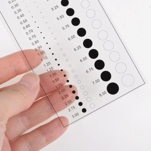 uxcell High-Precision SEC Size Estimation Chart Cover Transparency Defect Detection Film Ruler for Measuring Diameter Defects
