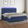 VidaXL Slat Bed Base with Mattress and LED, Upholstered Bed with Headboard, Double Bed, Adult Bedroom Bed, 3135227