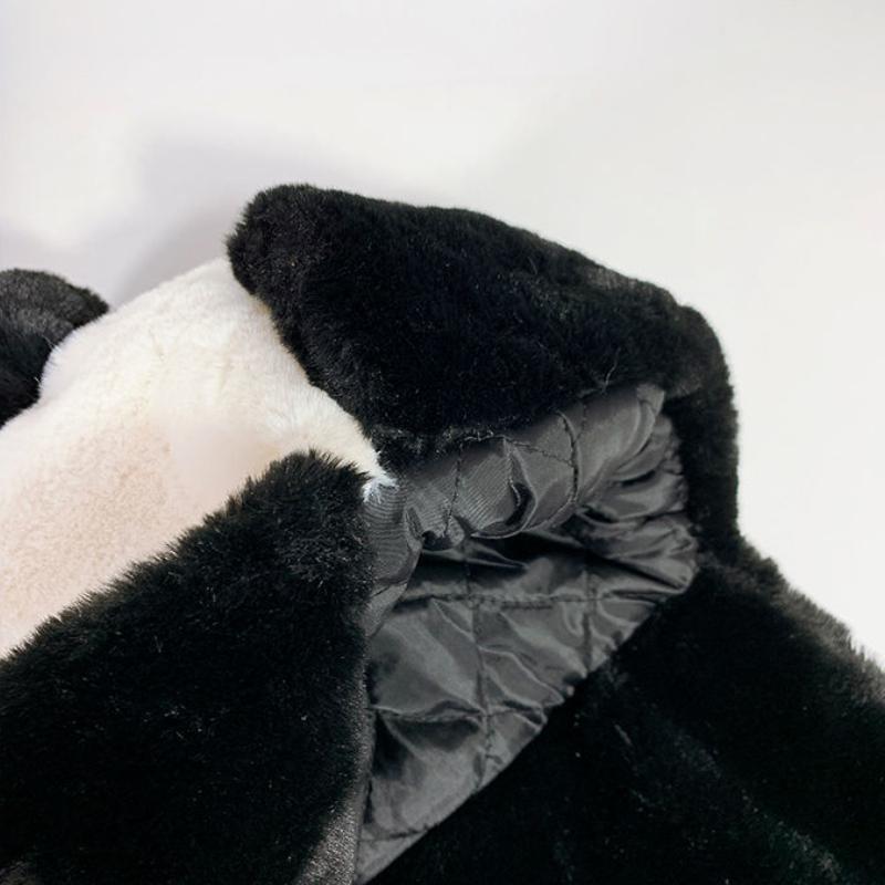 Cute Panda Bomber Hats Trend Ins Design Plush Ear Protection Aviator Hat Autumn Winter Street Velvet Lovely Warm Hat