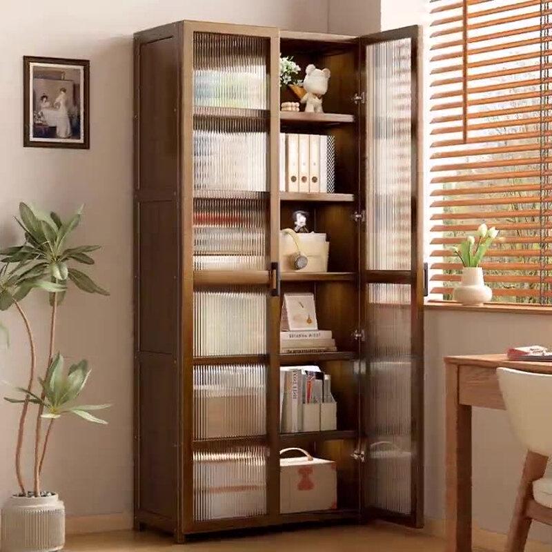 Zunwei Vertical Grain Bookcase with Doors