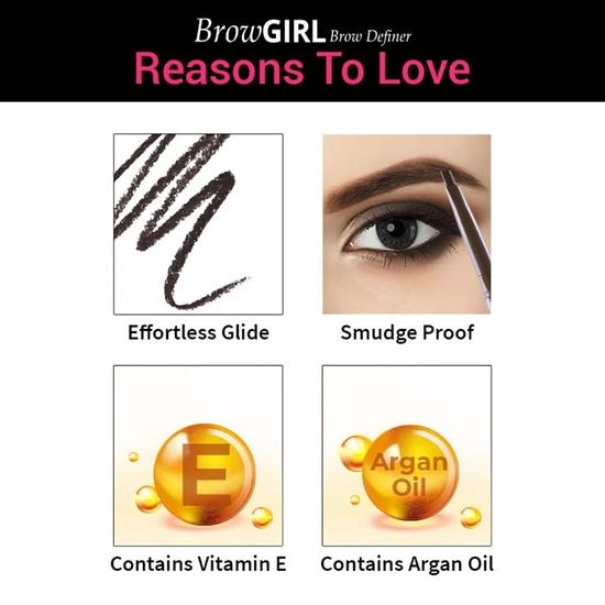 Nykaa! BrowGIRL Карандаш для бровей - Заколдованный каштан 01