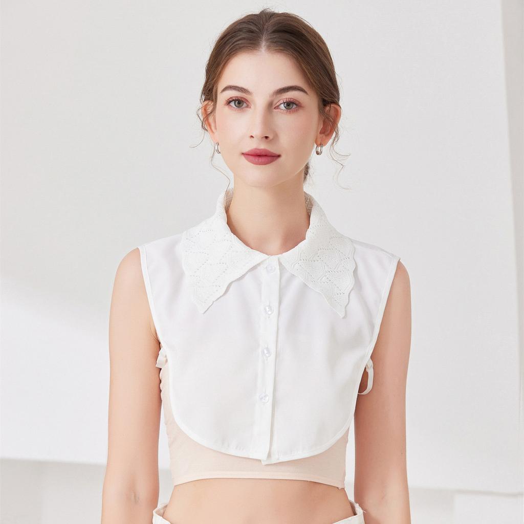 Vintage Lapel Fake Collar Female Detachable Shirt False Collar for Women Blouse Sweater Lapel Top Clothing Accessories