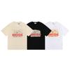 RHUDE Стритвир Графический Принт Свободный Крой Круглый Вырез Короткий Рукав Футболка Мужчины Женщины Хип-Хоп Повседневная Одежда