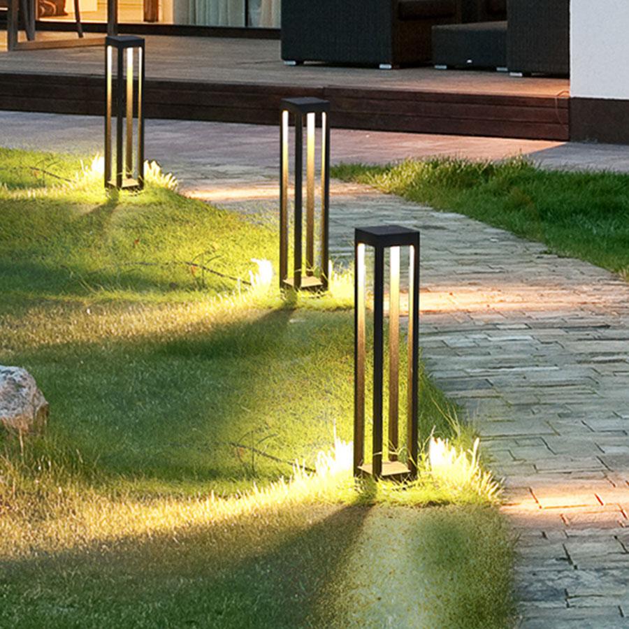 10 Вт водонепроницаемый светодиодный светильник для садовой дорожки, современный алюминиевый столбчатый светильник для наружного двора, виллы, ландшафтного газона, светильник