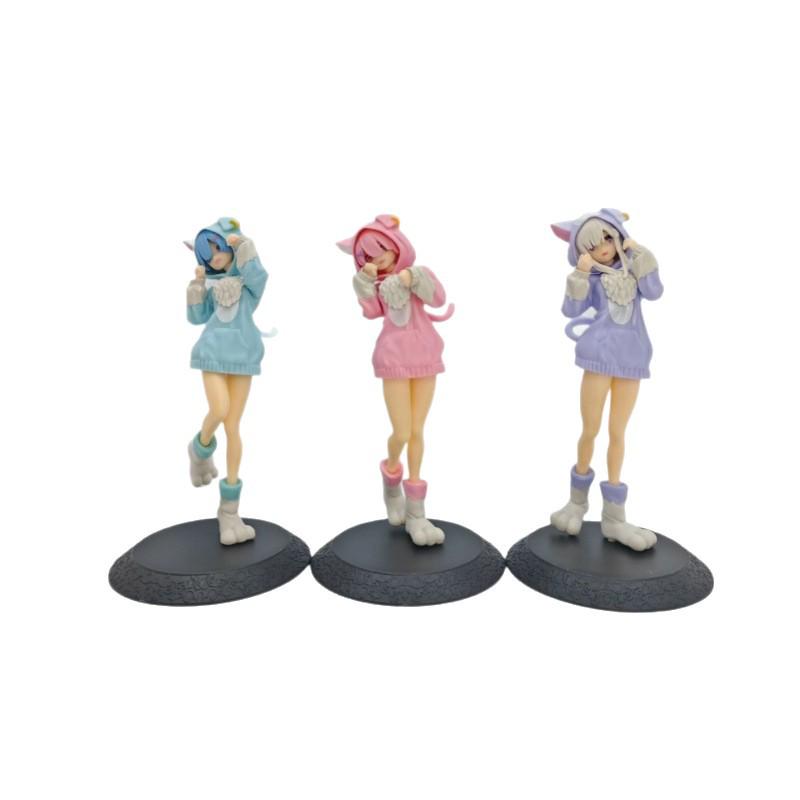 Re:Zero Rem & Ram Figure Set - Obedience Model Kits and Cake Decorations