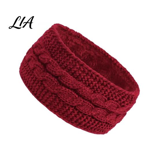 Warm Ear Protection for Winter Headbands Women, Thickened Knitted Warmers, Cold Outdoor Sports Running Muffs Weather Fleece Lined Hairband Skiing Yoga