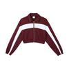 Color Block Versatile Fitness Comfortable Casual Jacket Women Jacket Burgundy 633795-96