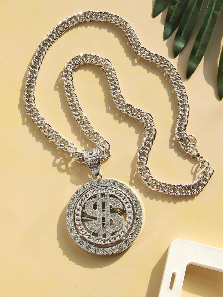 Her Lab Ювелирные изделия| Изысканное бриллиантовое колье, кубинское колье с вращающимися деньгами, упаковка шкатулки для драгоценностей.