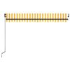 Maison Exclusive - Auvent manuel rétractable 400x350 cm Jaune et blanc