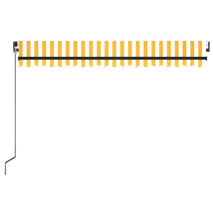 Maison Exclusive - Auvent manuel rétractable 400x350 cm Jaune et blanc