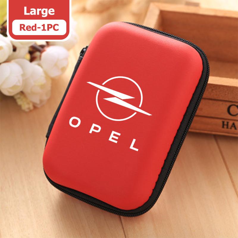Car Logo EVA Headset Data Cable Holder Headphone Carry Bag For Opel Astra G H J K F Corsa D Zafira B Insignia Mokka Regal