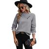 Casual Solid Color Long Sleeve Pullover Sweatshirt For Women
