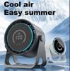 Умный электрический вентилятор с 100 скоростями, безлопастной вентилятор, USB-зарядка, настольный, бесшумный, настенный кондиционер, настольный вентилятор для офиса, кемпинга