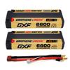 Unleash the Power of DXF 2PCS 2S 150C 6600mAh LCG Hard Cay a RC LiPo with 5mm Lithium Polymer Battery Ideal for RC Scale and DXF! 7.6V LiPo, Bullets.