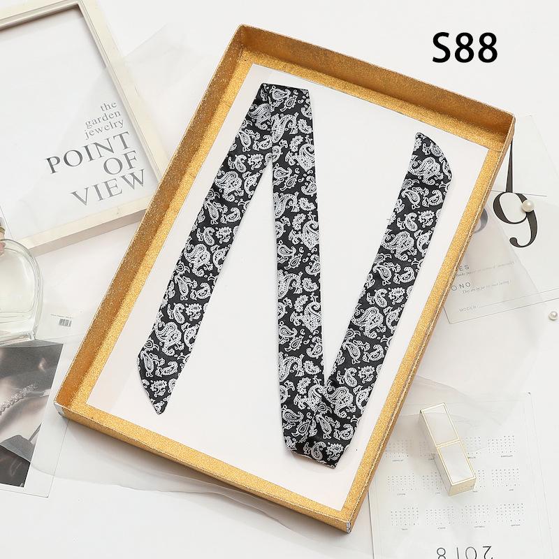 Solid Color Scarf, Women'S Slim And Long Scarf, Decorative Tie Bag, Ribbon, Versatile Headband, Bow Belt, Fashionable Scarf