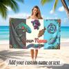 Fish Ocean Theme Beach Towel Personalized Custom Name & Text Soft Quick Dry Beach Towel for Swimming Travel