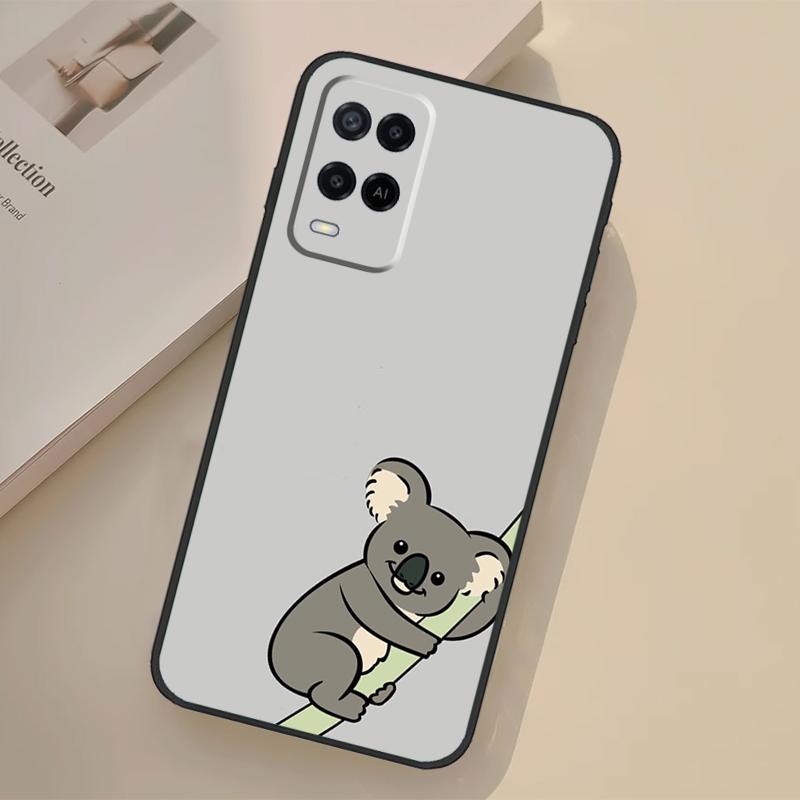 Cute Australia Koala Art Case For Oppo A94 A74 A54 A80 A60 A40 A18 A38 A58 A78 A98 A96 A76 A16 A15 A17 A57 A77 A5 Pro