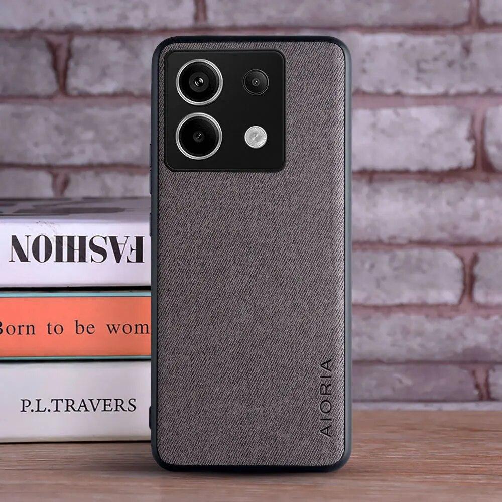 Чехол для Xiaomi Redmi Note 13 Pro Plus 4G 5G, роскошный текстильный кожаный мягкий чехол для redmi note 13 pro, чехол-капа
