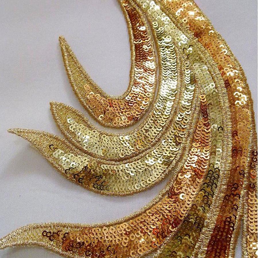 2 шт./набор Синяя Золотая Пайеточная Вышитая Нашивка Ремонтная Аппликация Кружево Сделай Сам Одежда Швейная Декорация Аксессуары