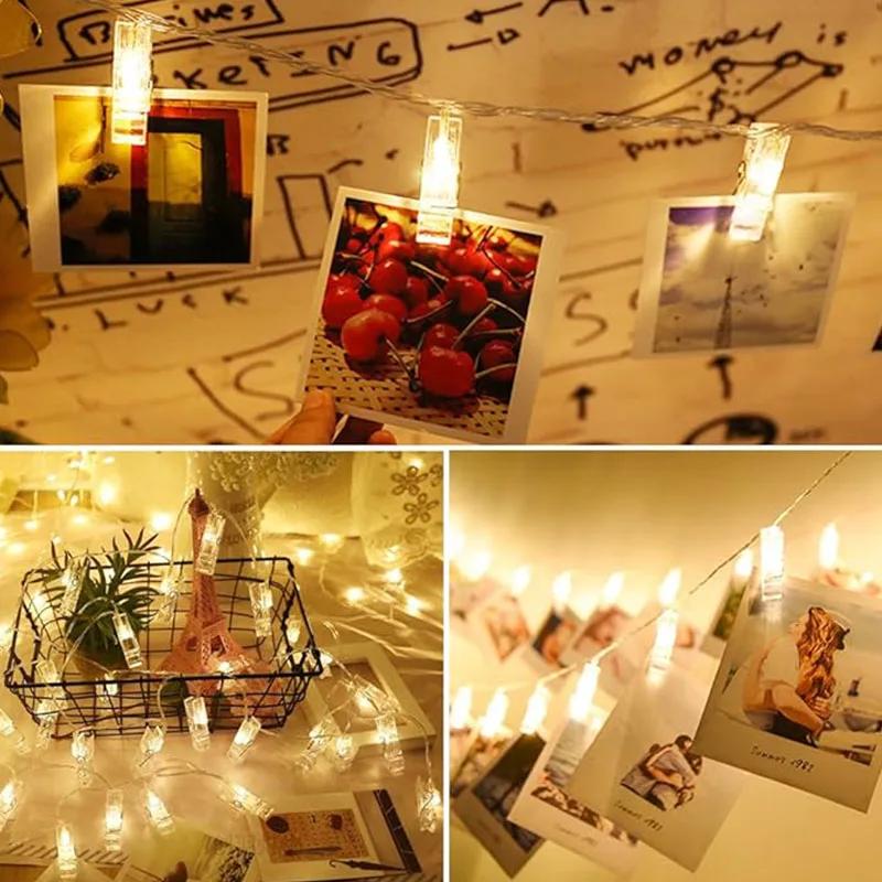 Photo Clip Light Banner Party Baby Shower Banner Wedding Christmas Decoration Birthday Party Decor Kid Girl Boy Baby Shower 2024