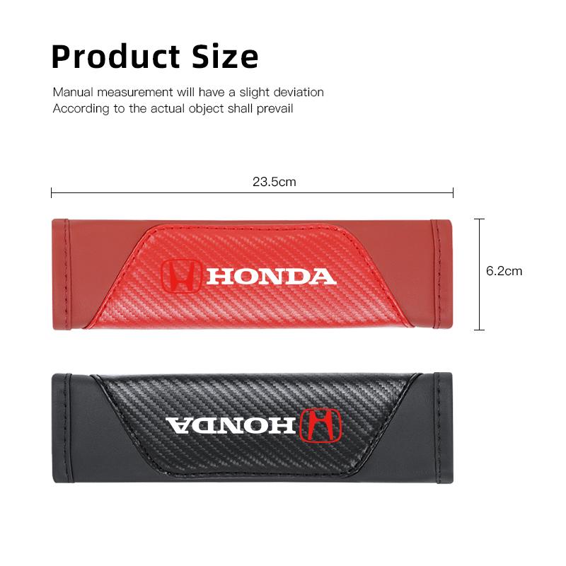 Car Safety Belt Cover Pads Auto Leather Shoulder Cushion Accessories For Honda civic accord fit jazz pilot CRV odyssey passport IP8 jnfb1