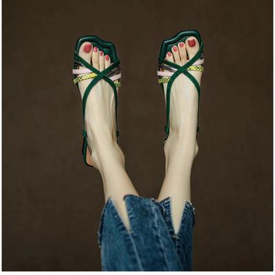 Модные женские босоножки на среднем каблуке Элегантные туфли на каблуке Массивные Летние 2025 Женские туфли-лодочки Новый тренд Платье Слингбэк Дизайнерские Sandalias Mujer