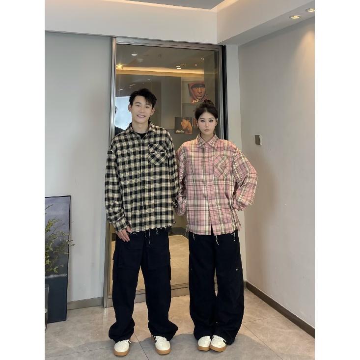 Рубашка с длинным рукавом с буквенным принтом 2024 года в японском стиле в стиле Гонконга, свободная рубашка для мальчиков, летнее модное универсальное повседневное пальто