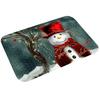 Floor Mat Christmas Theme Pattern Non Slip Flannel Front Door Entrance Mat Home