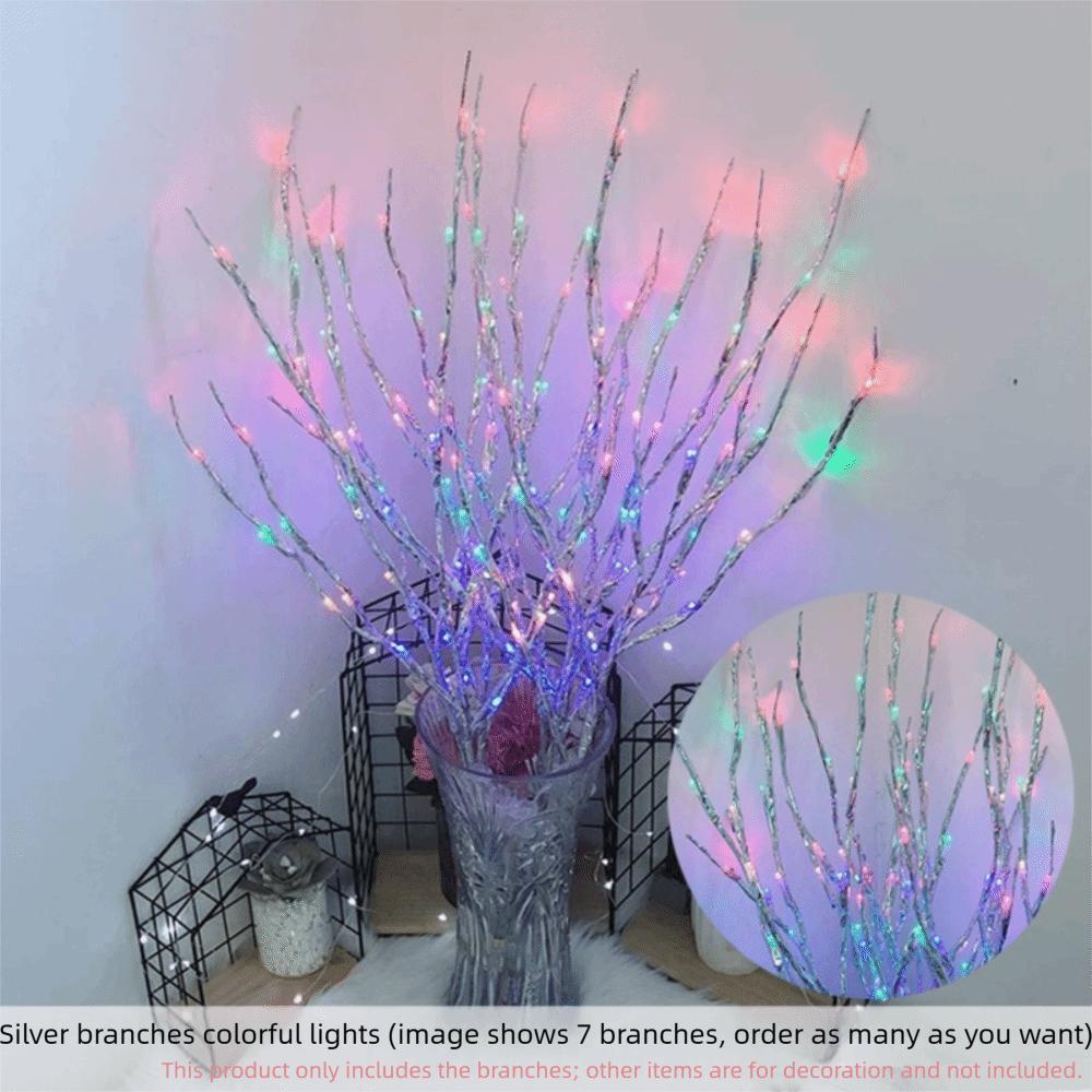 LED Simulated Tree Branch Light Battery Operated 20LEDs Fairy Lights Bendable Willow Branches for Christmas Home Bedroom Decor