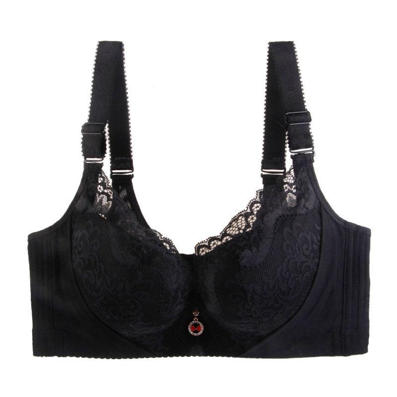 Сексуальный бюстгальтер пуш-ап размера плюс 34-46, кружевной бюстгальтер с чашкой CD и вышивкой, женский собранный бюстгальтер без косточек для большой груди, бюстгальтер, женское нижнее белье, топ