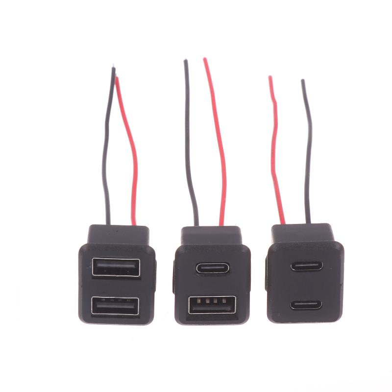 1/3 шт. Розетка с разъемом для кабеля, двухслойная, USB-гнездо, гнездо Type-C и гнездо для зарядки USB-лампы