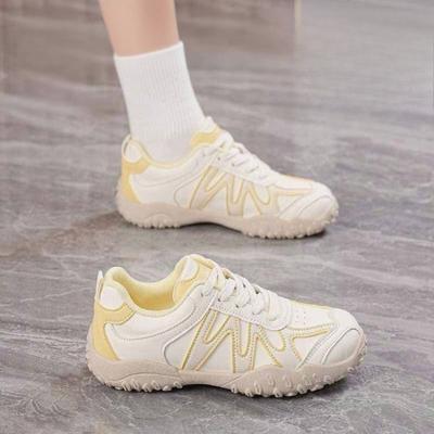 Новые женские спортивные и повседневные туфли на шнуровке, нескользящей мягкой подошве, для студентов, для сезона ретро-обуви