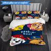 3PCS Paw Patrol: Heroic Rescue Bedding Set 2D Printing (Includes 1 Duvet Cover + 2 Pillowcases Coreless), Bedroom decor,Fan gift