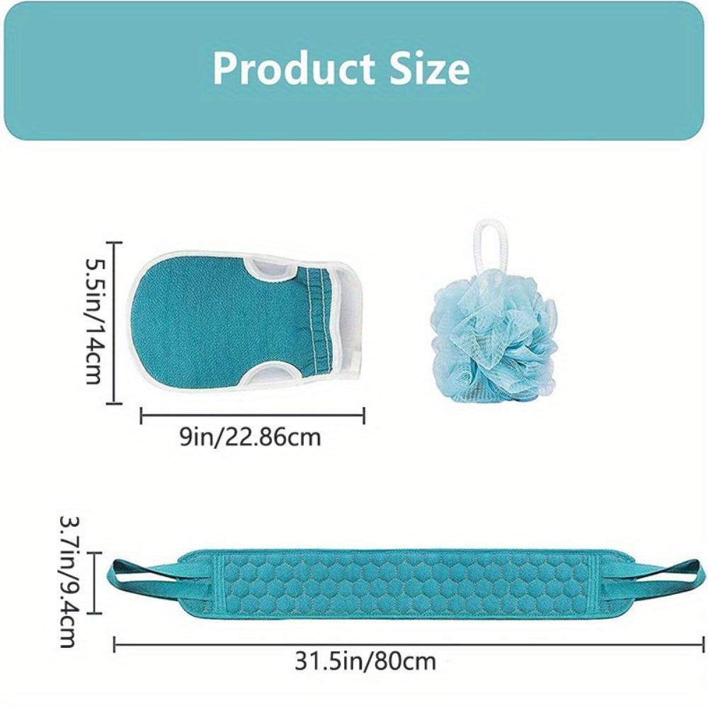 Роскошный набор для ванной: Отшелушивающее полотенце, шарик для ванны, скраб для спины — необходимые принадлежности для душа и спа-процедур