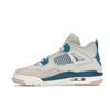 Air Jordan 4 Retro GS Military Blue 2024 Kids Sneakers White Off-White Neutral-Grey HF4281-141