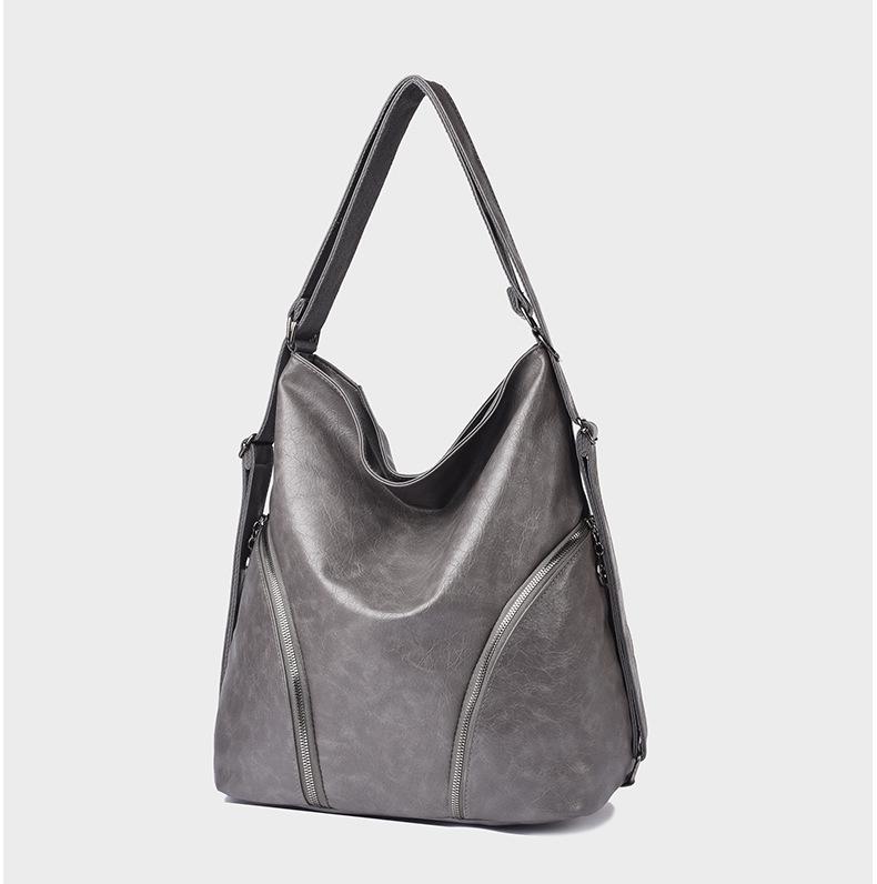 Women's Versatile Luxury Backpack: Large Capacity Textured Shoulder & Crossbody Tote Bag