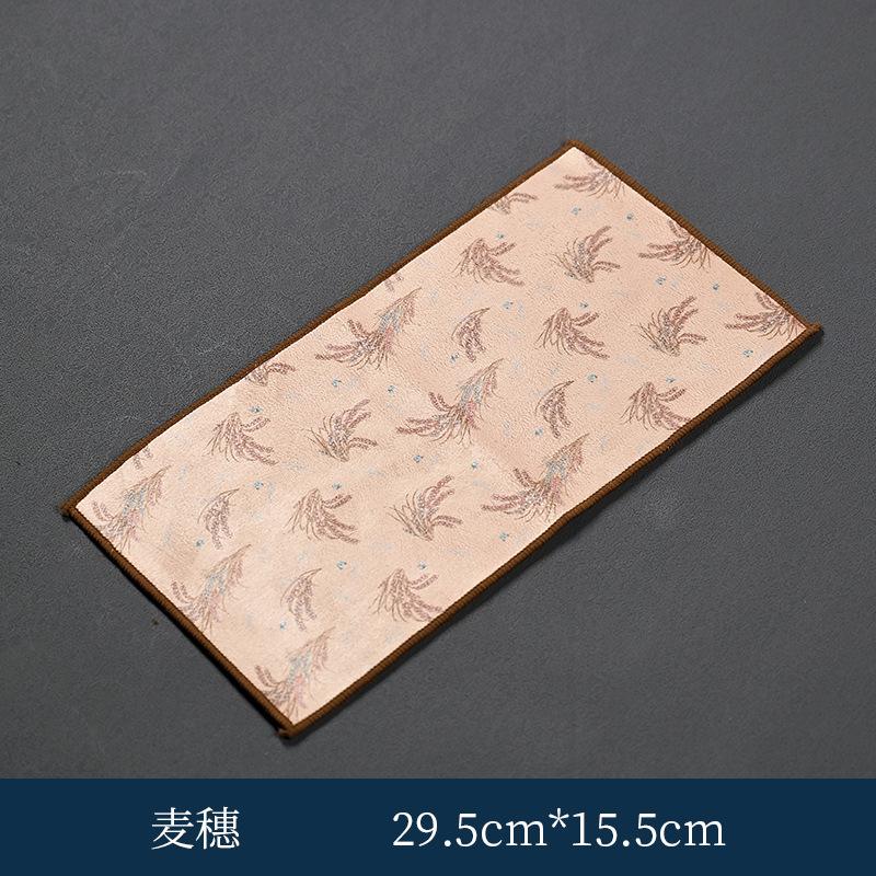 Полотенце для чая в китайском стиле, впитывающая тряпка, расписная ткань для чая, бытовые кухонные настольные коврики для уборки, салфетка, подставки, чистящая ткань