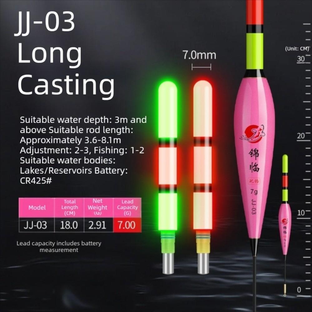 2pcs LED Light Electronic Fishing Float Color-Changing Light Gravity-Sensing Float Outdoor Fishing
