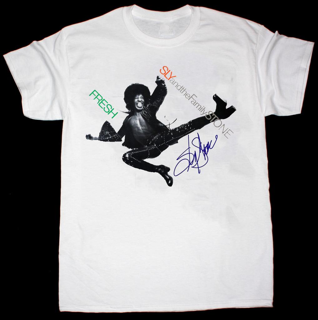 Новая хлопковая белая футболка унисекс с изображением певца Sly Stone S2345XL TMB481