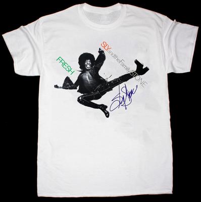 Новая хлопковая белая футболка унисекс с изображением певца Sly Stone S2345XL TMB481